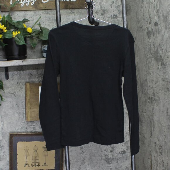 NEW Three Dots Womens Knit Long Sleeve Top TD005107 Black XL - Picture 7 of 9